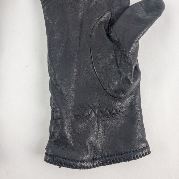 Grandoe Vintage Soft Black Vegan Leather Gloves Medium 7 - Picture 8 of 16